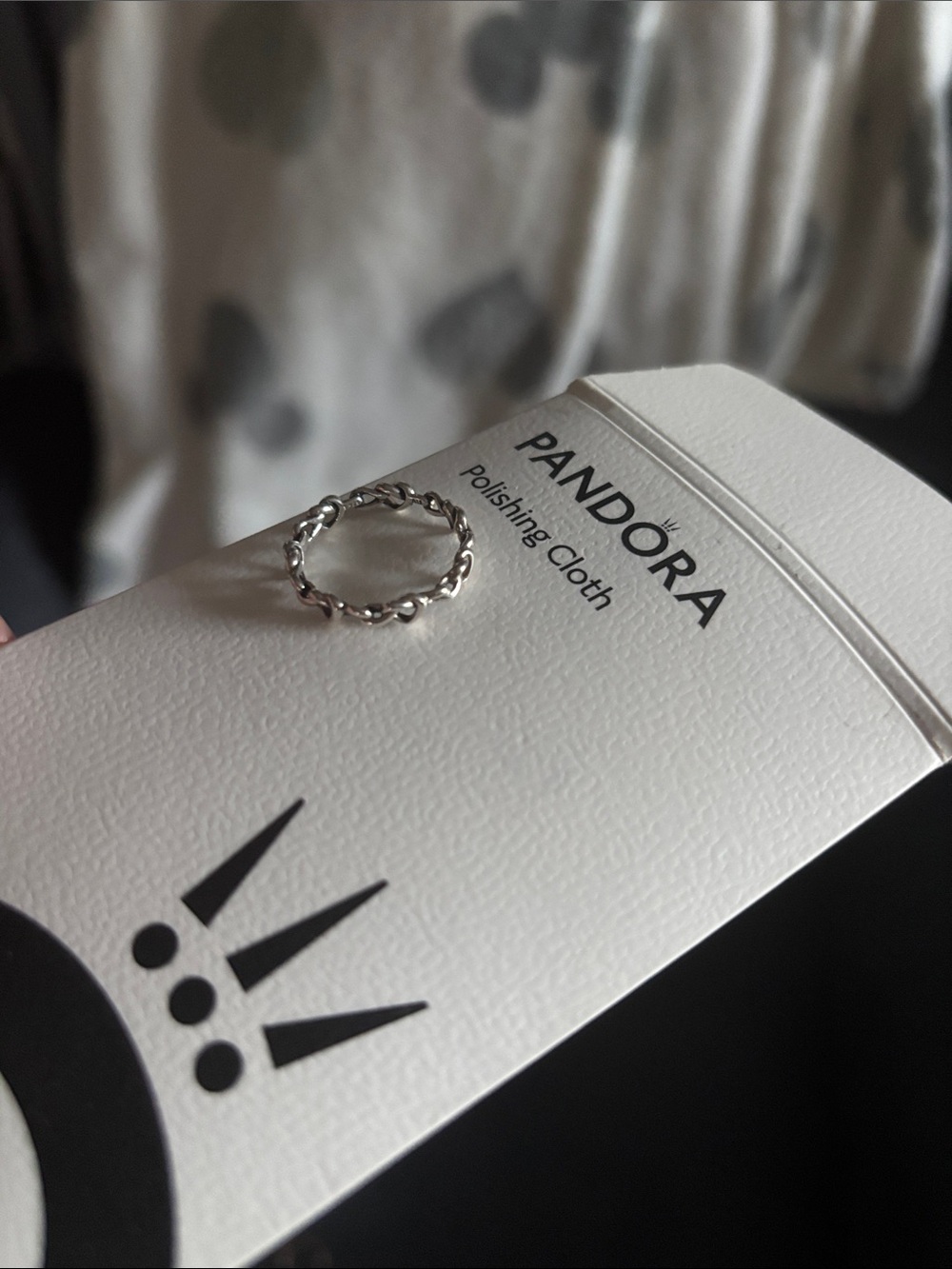 Pandora Silver Braided Band Ring - Silver